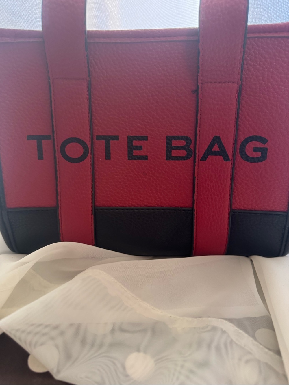 Tote Bag Red & Black Duffel - Unbranded